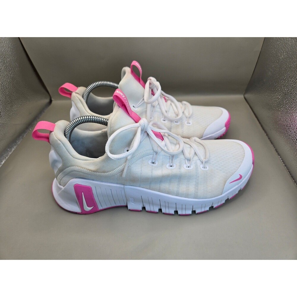 Nike Free Metcon 6 Shoes Women 10.5 White Playful Pink Training Athletic Sneaker